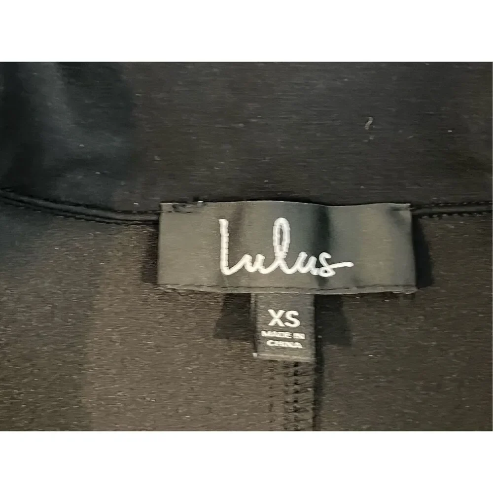 Lulu's Motorcycle‎ Black Rayon Jacket Retro Exposed Zippers XS 60s Bikercore